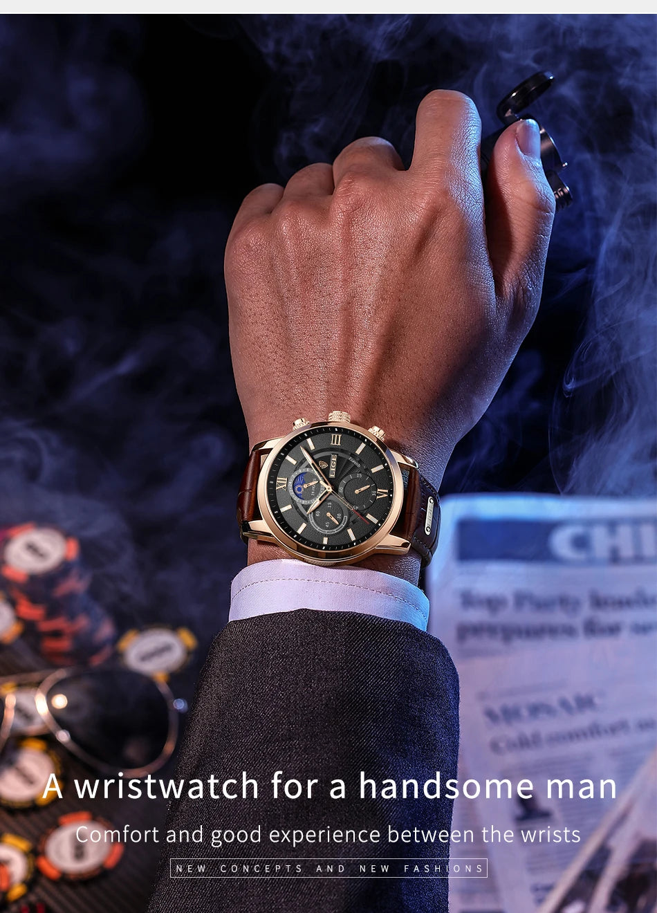 New LIGE Men's Watches Top Brand Luxury Men Wrist Watch Man Leather Quartz Watch Sports Waterproof Male Clock Relogio Masculino