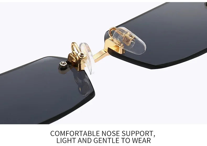 Polygon Rimless Sunglasses