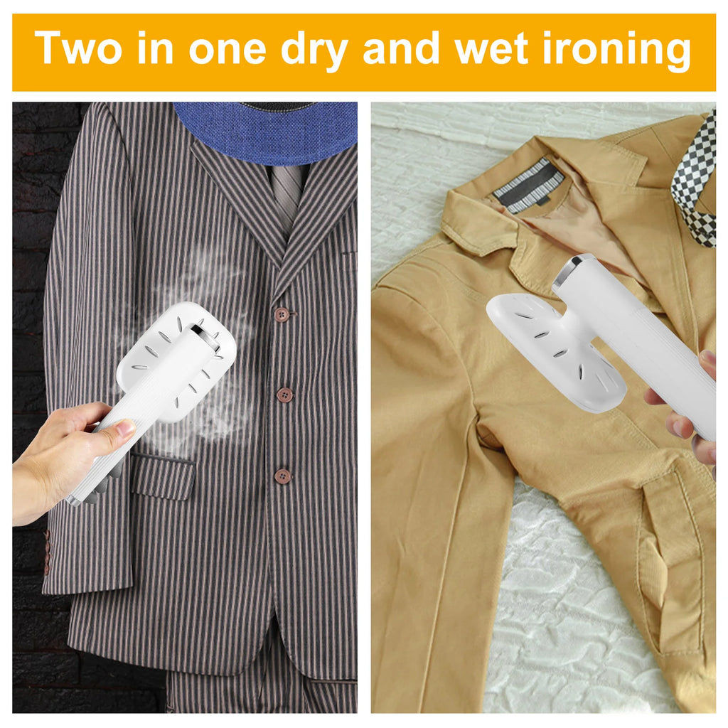 Travel Iron Portable Mini Ironing Machine Garment Steamer Wrinkle Remover Dry and Wet Handheld Steam Iron for Fabric Clothes