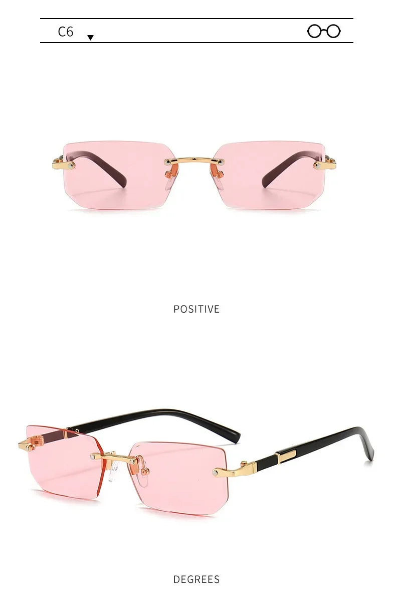 Polygon Rimless Sunglasses