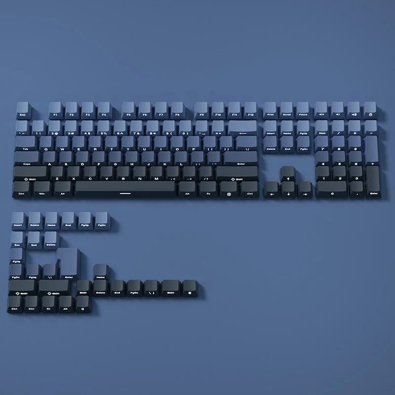 Gradient Keycaps Side Printed Shine Through PBT Double Shot OEM Profile for MX Switches Gaming Keyboard 130+key caps