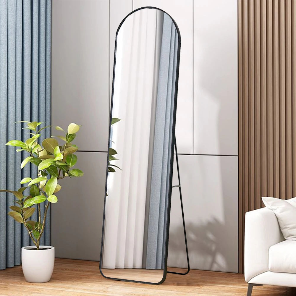 【Breeins】 Modern Arched Metal Floor Mirror Black Multi Color Size Bedroom Livingroom Bathroom Home Decoratio