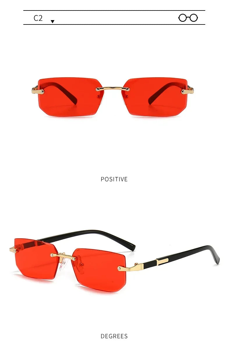 Polygon Rimless Sunglasses
