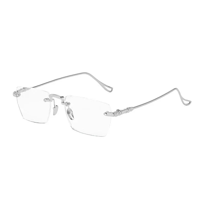 Rimless Computer Reading Glasses Frame Unisex Anti-Blue Light Presbyopia Eyeglasses Spectacles Frames