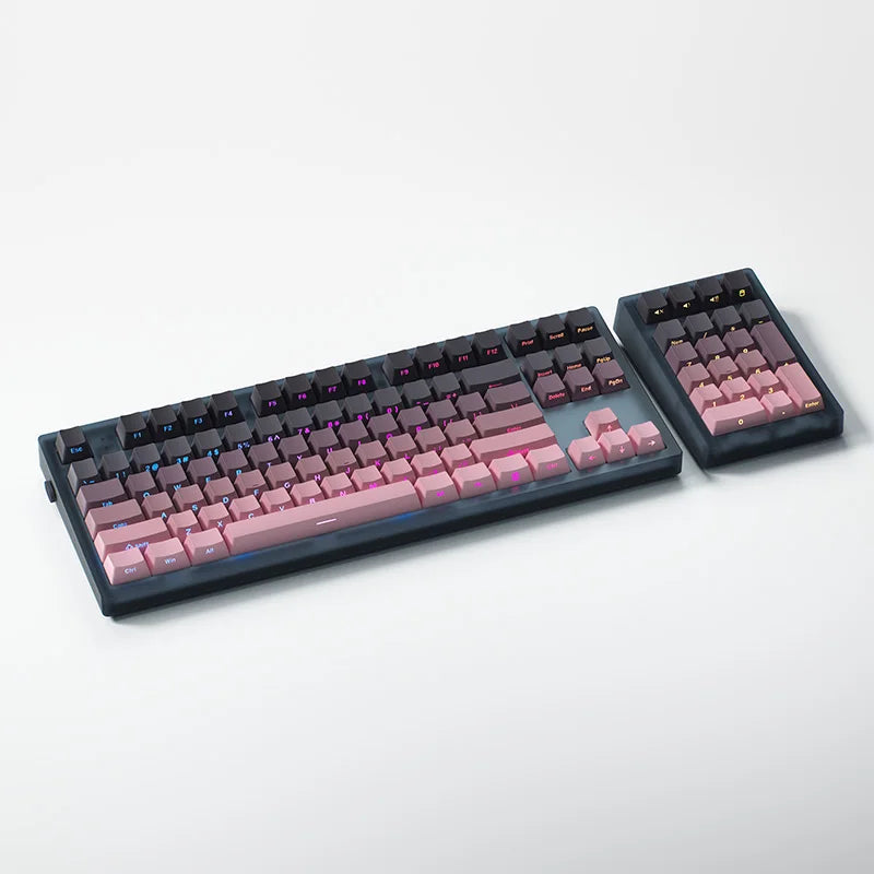 Gradient Keycaps Side Printed Shine Through PBT Double Shot OEM Profile for MX Switches Gaming Keyboard 130+key caps