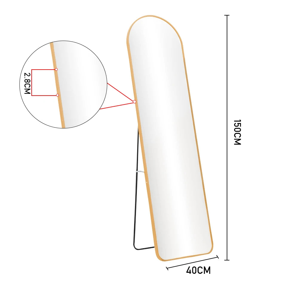 【Breeins】 Modern Arched Metal Floor Mirror Black Multi Color Size Bedroom Livingroom Bathroom Home Decoratio
