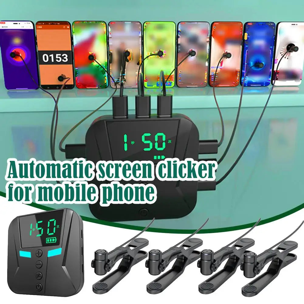 Mobile Phone Screen Clicker Device Live Broadcast Fast Praise Automatic Game Hanging Loop Connecting Device Buying Artifact