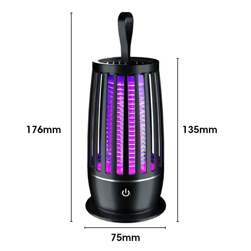USB Rechargeable Mosquito Killer Lamp Silent Indoor/Outdoor Portable Electronic Pest Repellent for Bedroom/Patio Insect Trap