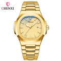 Watches For Men Luxury CHENXI Brand Waterproof Calendar Luminous Watch Man Gold Stainless Steel Quartz Wristwatch Male Clock