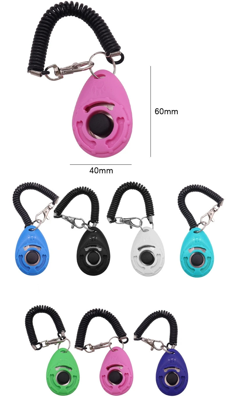 Dog Training Clicker Pet Cat Dog Click Trainer Various Style Aid Adjustable WristStrap Sound Key Chain Dog Repeller Pet Product
