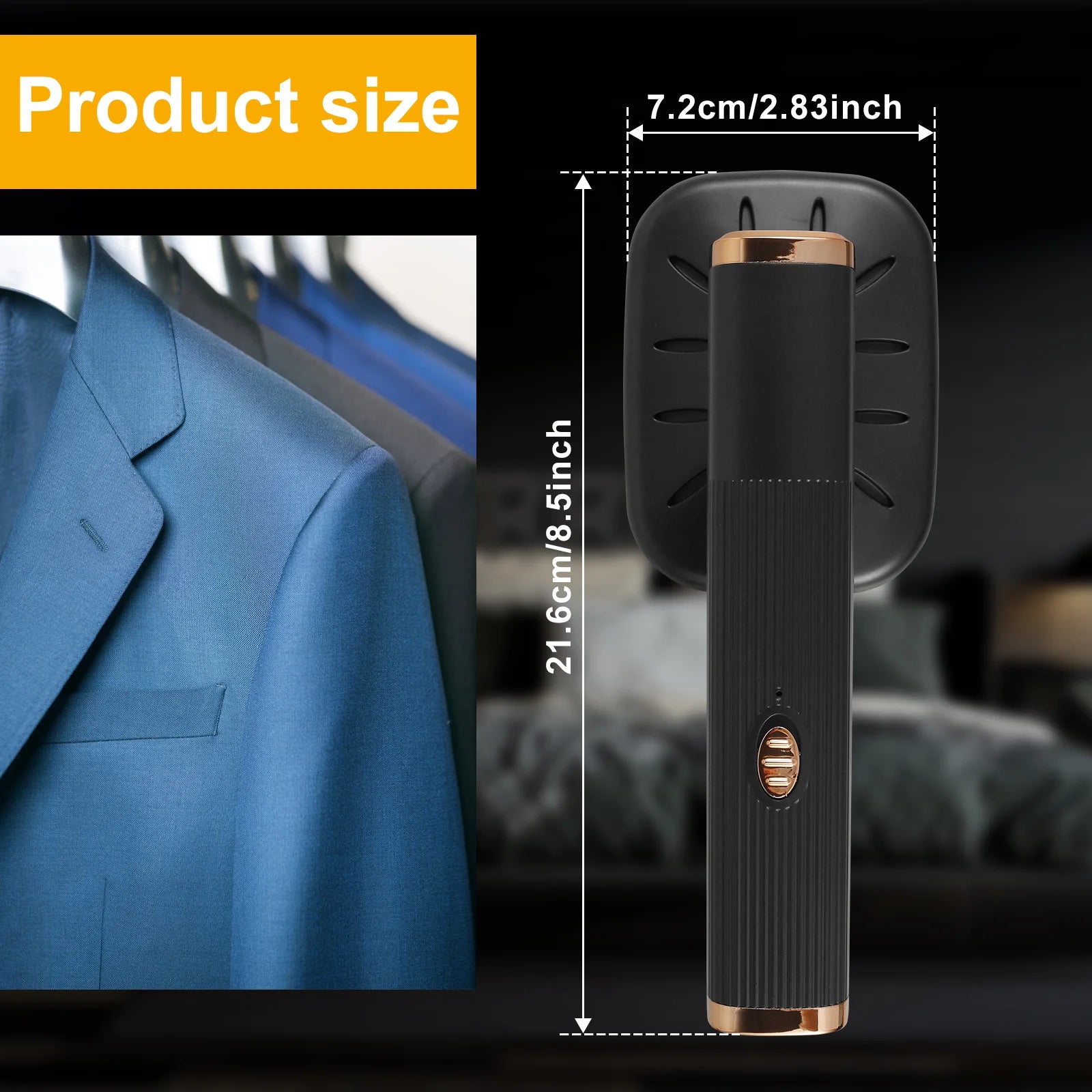 Travel Iron Portable Mini Ironing Machine Garment Steamer Wrinkle Remover Dry and Wet Handheld Steam Iron for Fabric Clothes