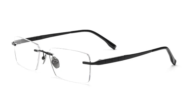 Rimless Glasses for Men New Ultra-light Business Glasses Square Eyewear Fashion Retro Pure Titanium Optical Frames Prescription