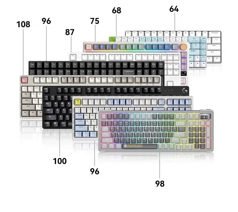 Gradient Keycaps Side Printed Shine Through PBT Double Shot OEM Profile for MX Switches Gaming Keyboard 130+key caps