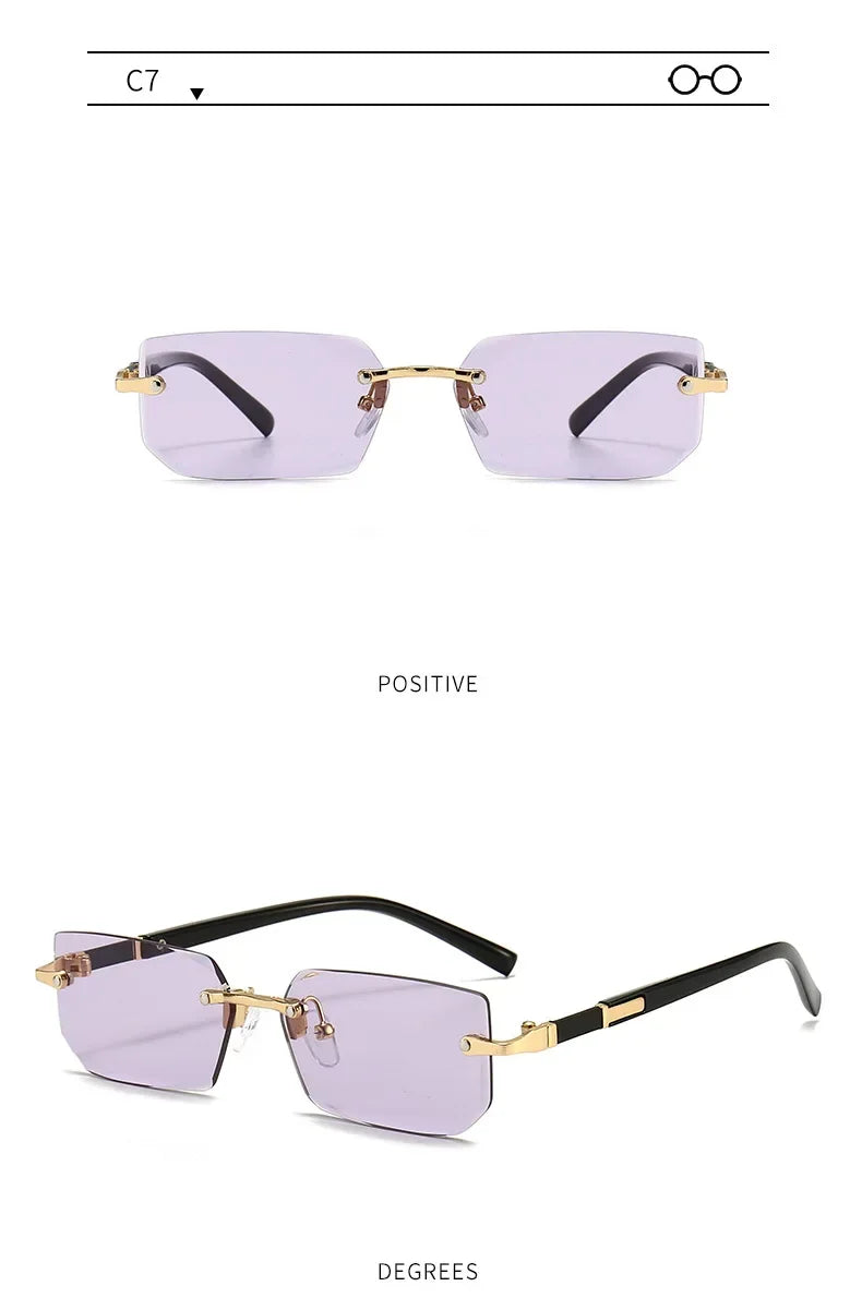 Polygon Rimless Sunglasses