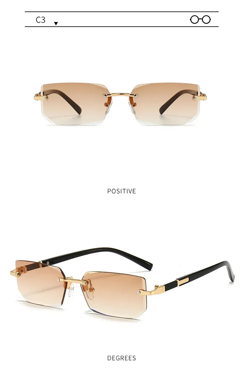 Polygon Rimless Sunglasses