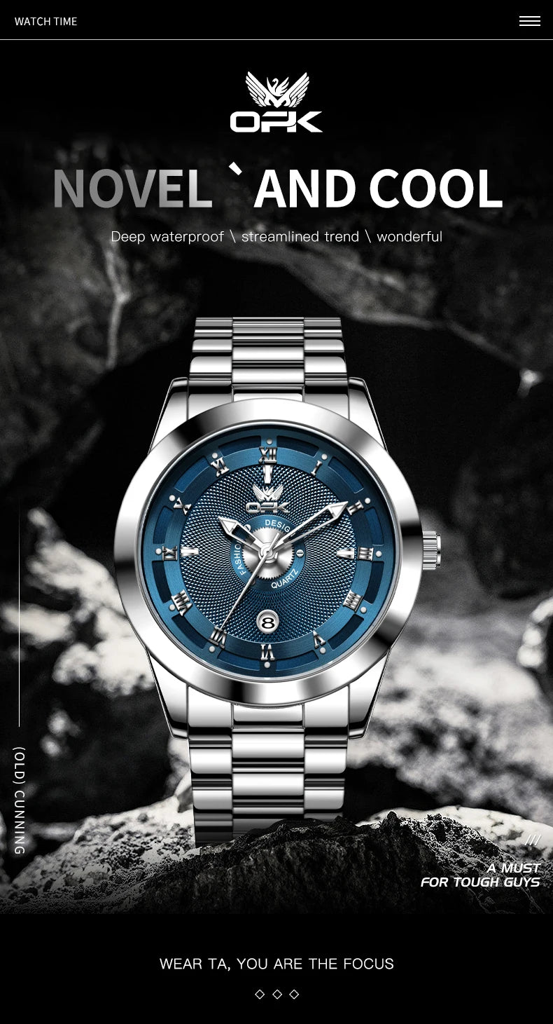 OPK 6056 New Men's Watch Fashion Dial Design New Men's Watch Fashion Dial Design Stainless steel Watches