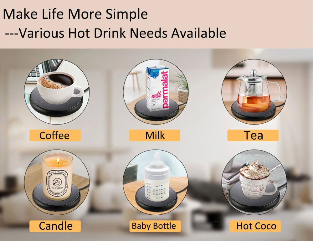 Mug Warmer USB Cup Heater Mini Cup Warmer Electric Heating Thermostatic Coaster Coffee Milk Tea Water Constant Pad Mug Warmer