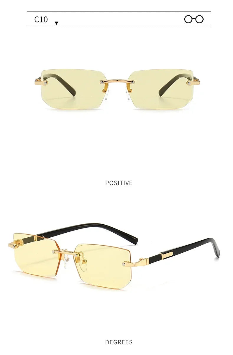 Polygon Rimless Sunglasses