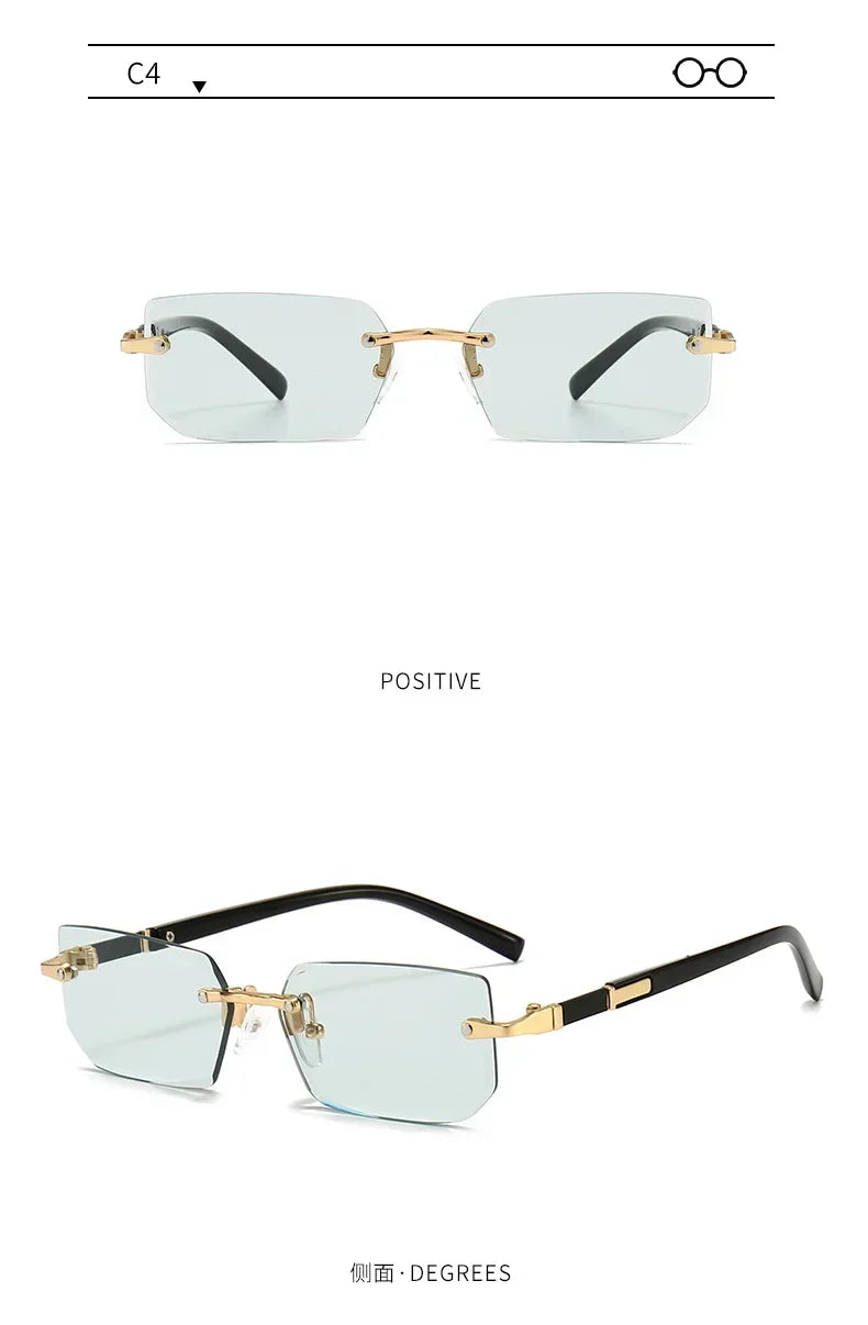 Polygon Rimless Sunglasses