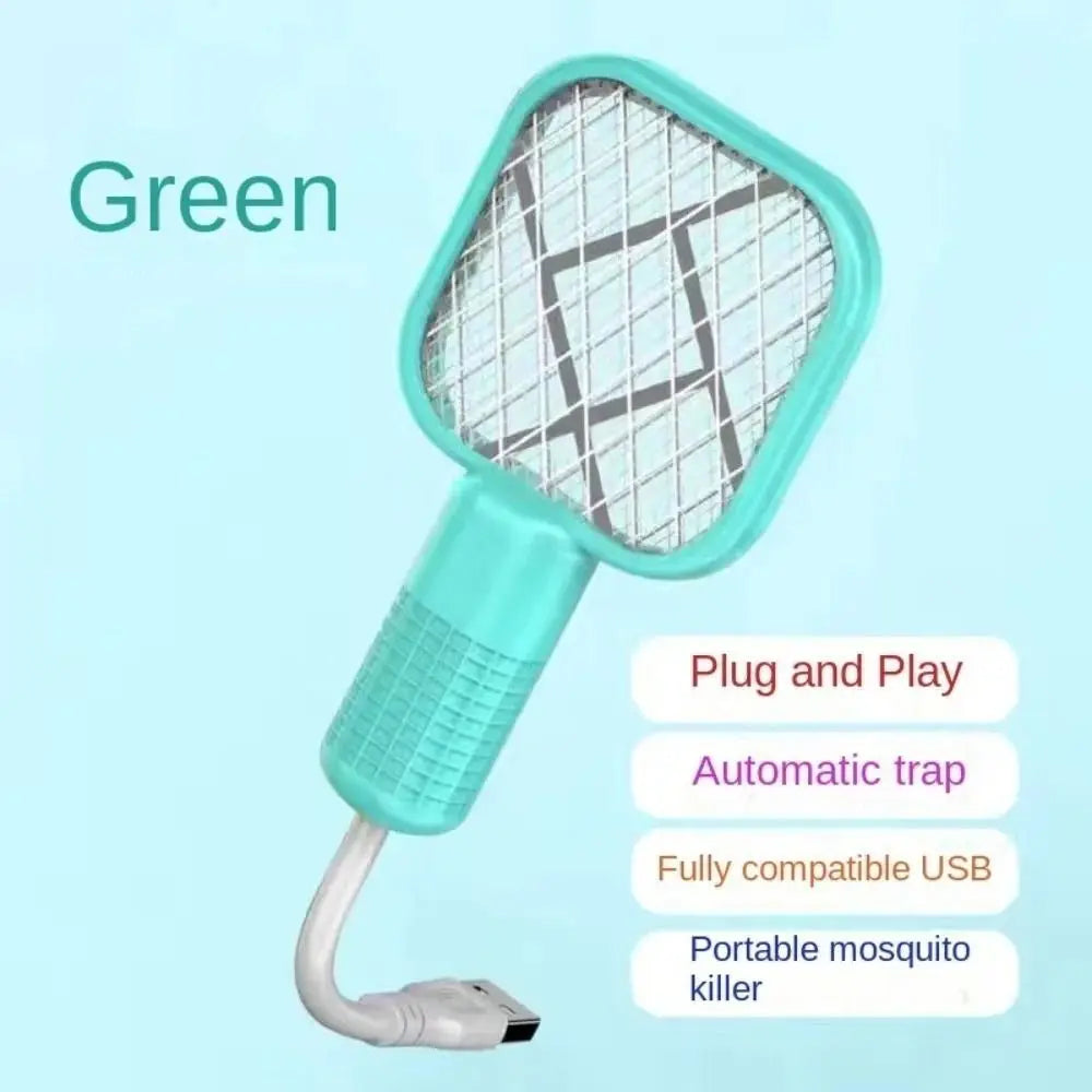 Durable USB Mosquito Swatter Trap Electric Shock Mini Fly Bug Zapper UV Light Portable Mosquito Killer Lamp Summer