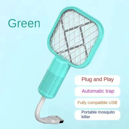 Durable USB Mosquito Swatter Trap Electric Shock Mini Fly Bug Zapper UV Light Portable Mosquito Killer Lamp Summer