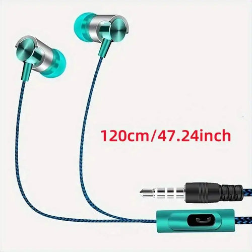 3.5mm Wired In-Ear Headphones with Ergonomic Design, HiFi Stereo Sound & Volume Control