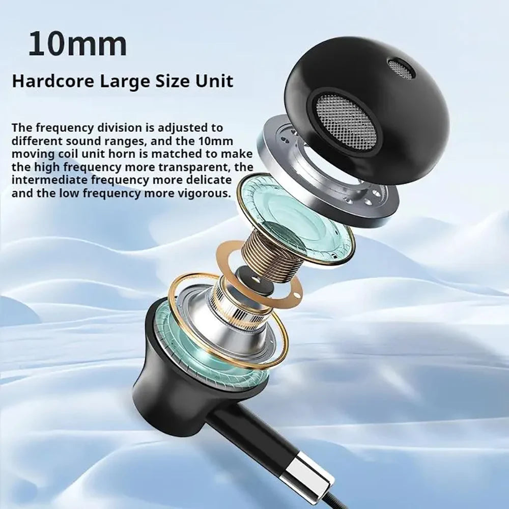 Bluetooth 5.4 Earphones with HD Screen Wireless Headsets Neckband Headphones HiFi Stereo Noise Reduction Earbuds for Live