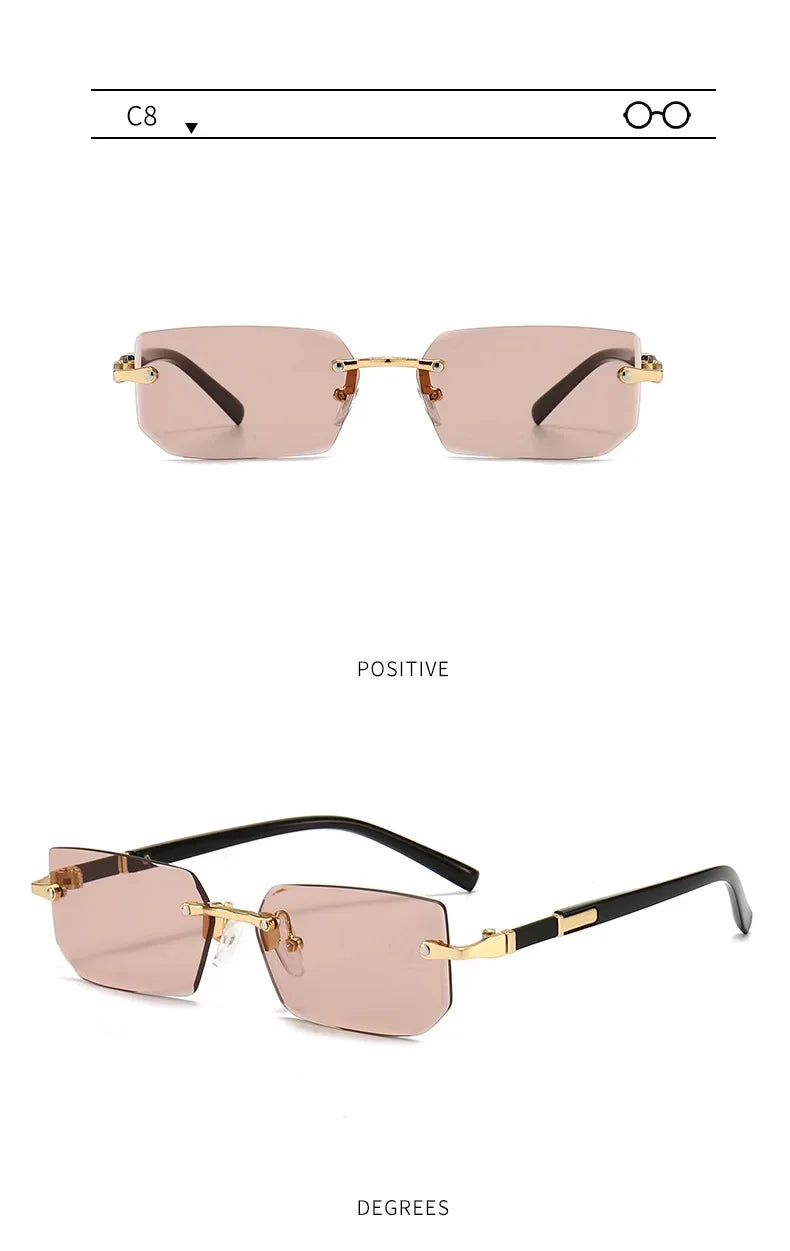 Polygon Rimless Sunglasses