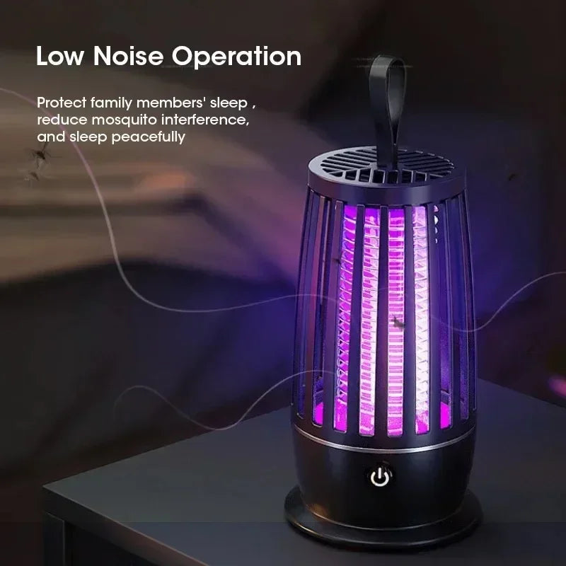 USB Rechargeable Mosquito Killer Lamp Silent Indoor/Outdoor Portable Electronic Pest Repellent for Bedroom/Patio Insect Trap