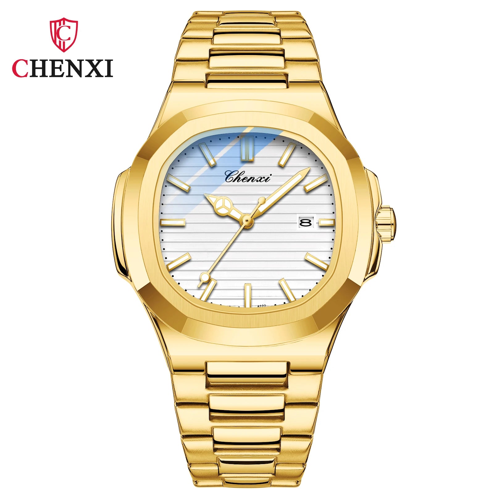 Watches For Men Luxury CHENXI Brand Waterproof Calendar Luminous Watch Man Gold Stainless Steel Quartz Wristwatch Male Clock