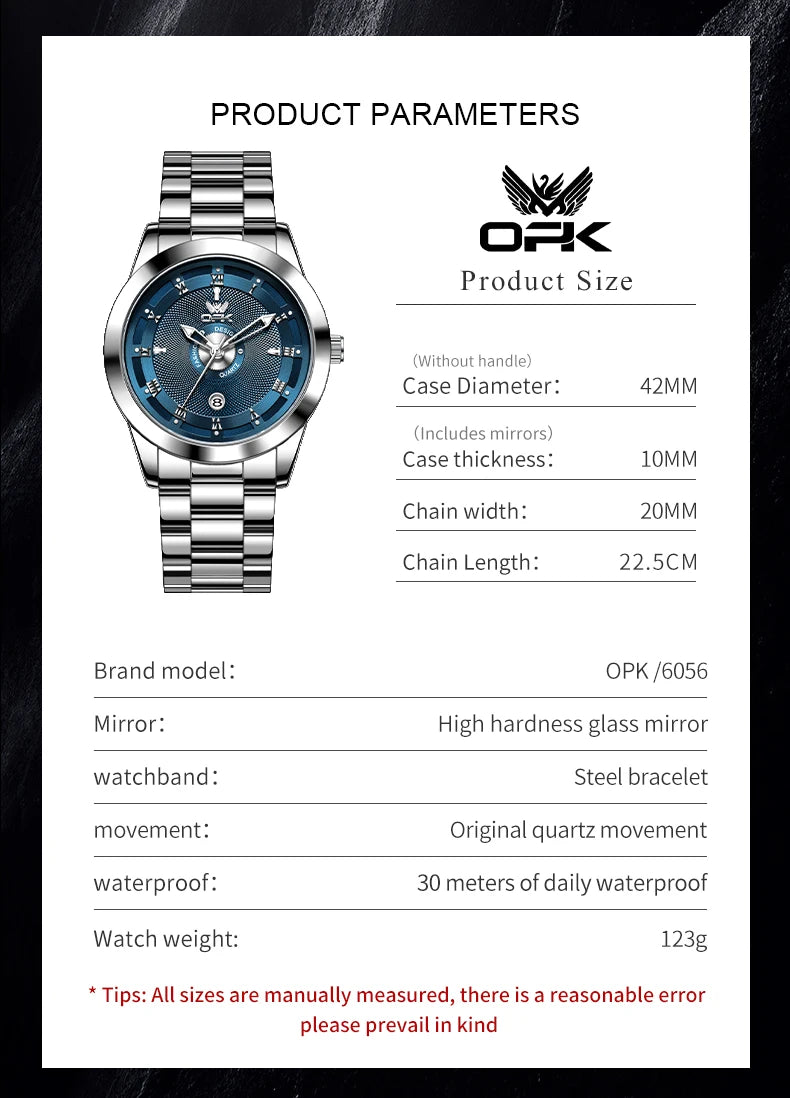 OPK 6056 New Men's Watch Fashion Dial Design New Men's Watch Fashion Dial Design Stainless steel Watches