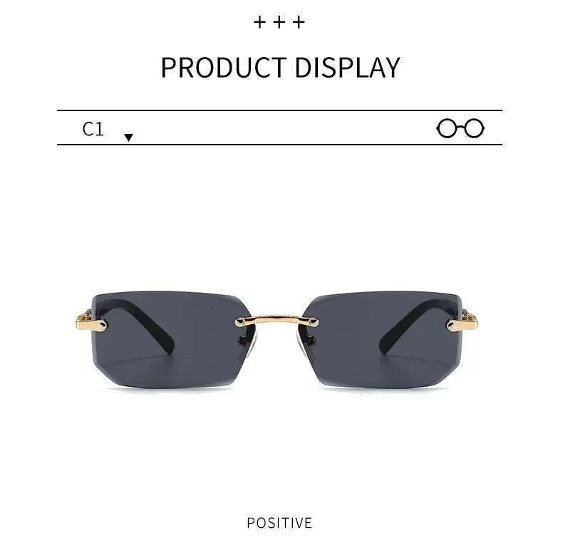 Polygon Rimless Sunglasses