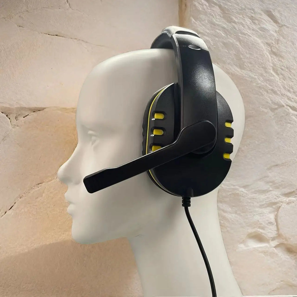 7260 Wired Headphones with Microphone，Suitable for work meetings、Study Recording、Entertainment Games，Compatible：PS4/PS5/Xbox One