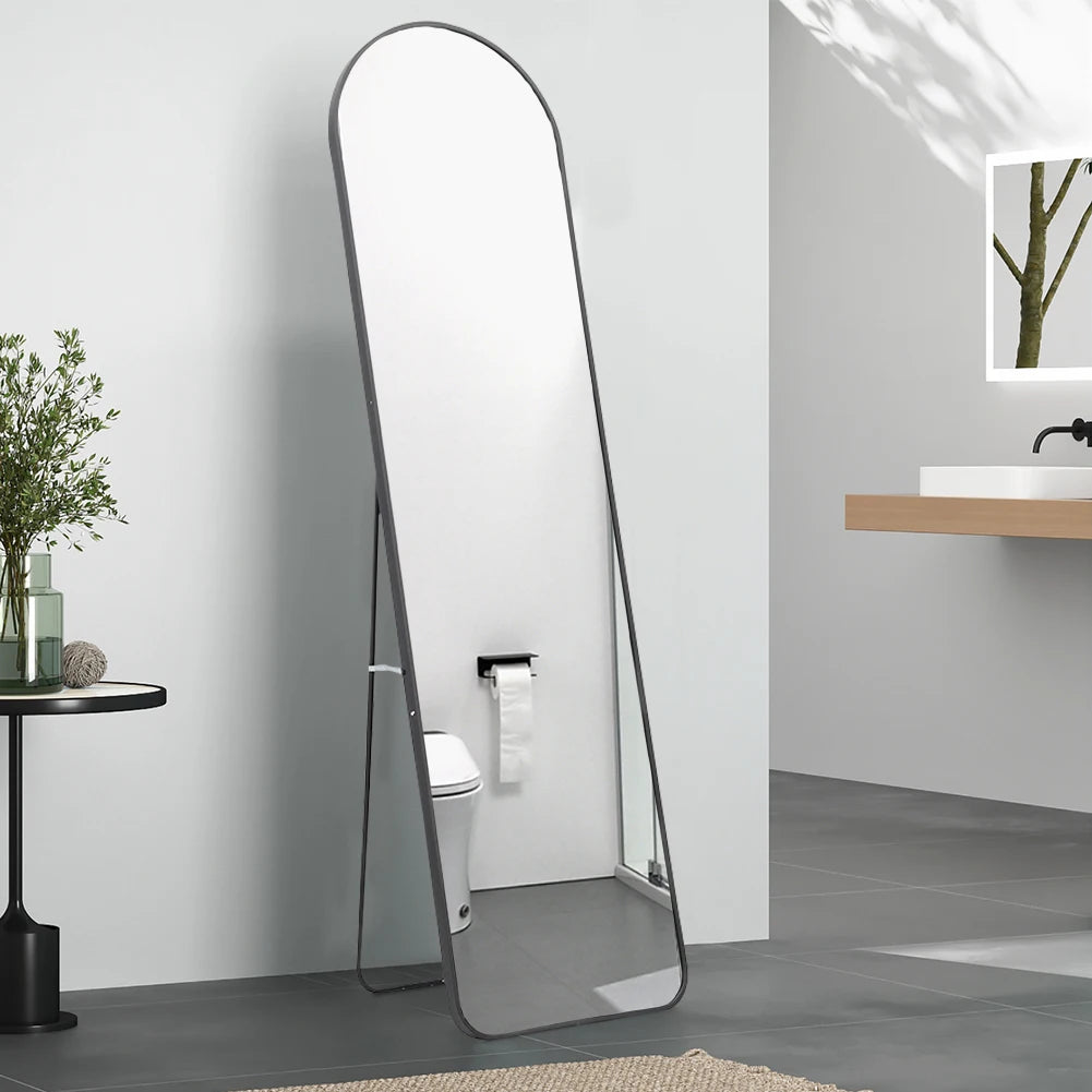 【Breeins】 Modern Arched Metal Floor Mirror Black Multi Color Size Bedroom Livingroom Bathroom Home Decoratio