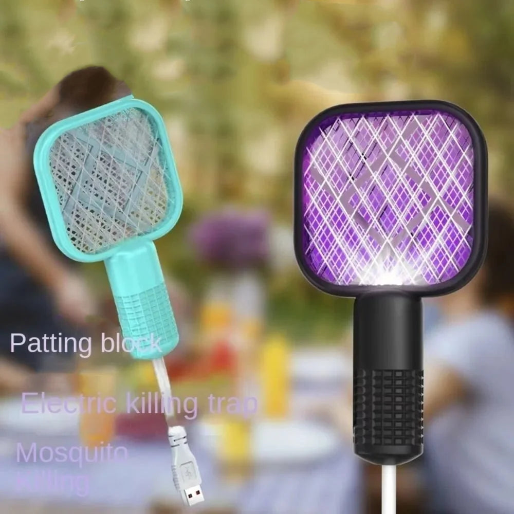 Durable USB Mosquito Swatter Trap Electric Shock Mini Fly Bug Zapper UV Light Portable Mosquito Killer Lamp Summer