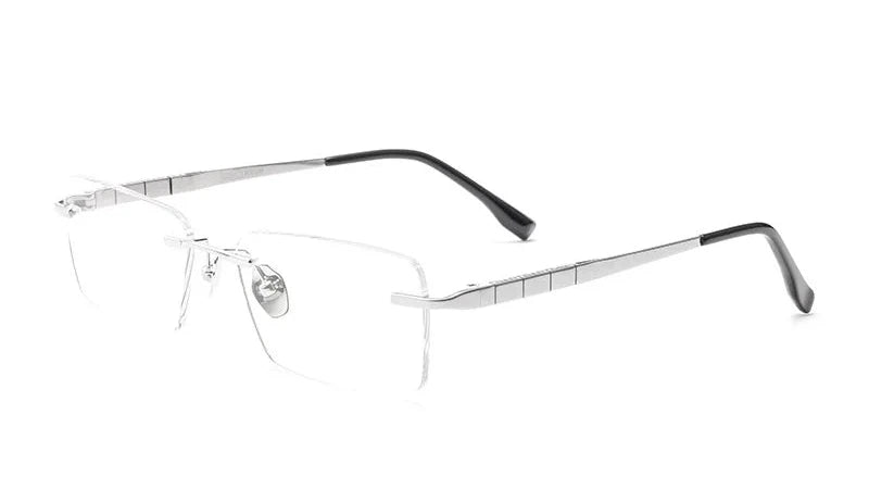 Rimless Glasses for Men New Ultra-light Business Glasses Square Eyewear Fashion Retro Pure Titanium Optical Frames Prescription