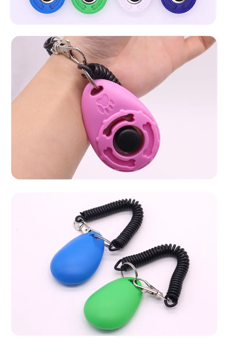Dog Training Clicker Pet Cat Dog Click Trainer Various Style Aid Adjustable WristStrap Sound Key Chain Dog Repeller Pet Product