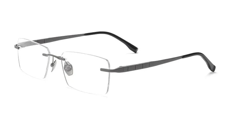 Rimless Glasses for Men New Ultra-light Business Glasses Square Eyewear Fashion Retro Pure Titanium Optical Frames Prescription