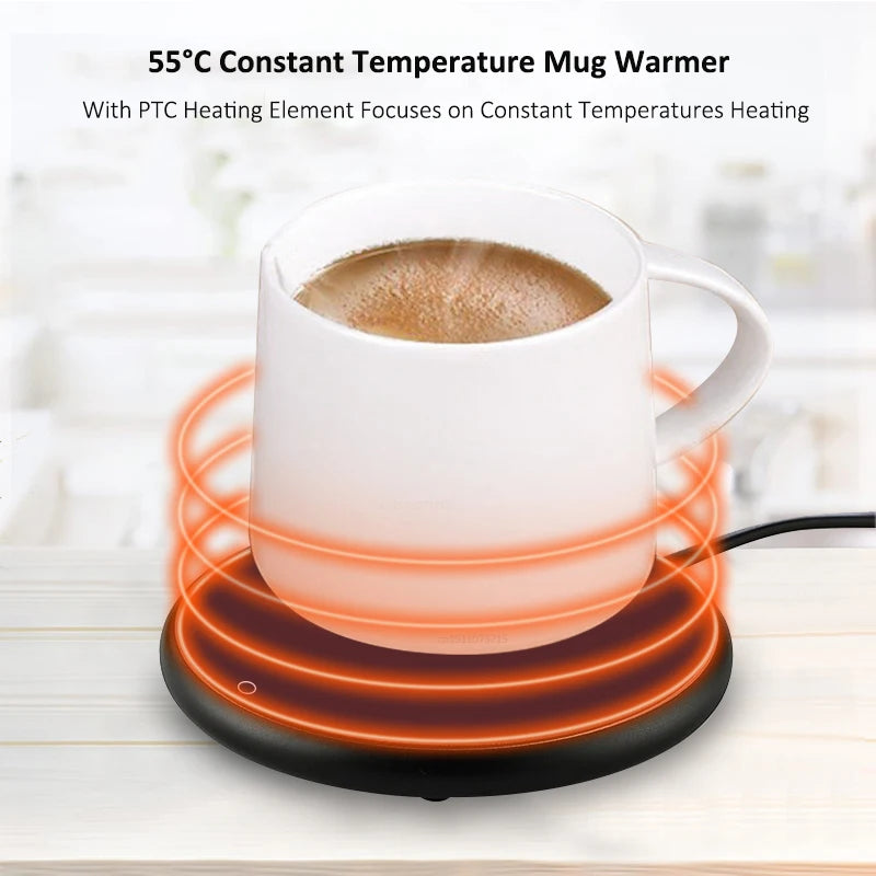 Mug Warmer USB Cup Heater Mini Cup Warmer Electric Heating Thermostatic Coaster Coffee Milk Tea Water Constant Pad Mug Warmer