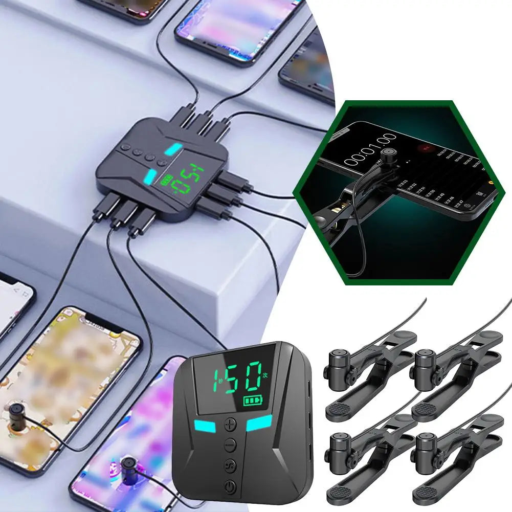 Mobile Phone Screen Clicker Device Live Broadcast Fast Praise Automatic Game Hanging Loop Connecting Device Buying Artifact