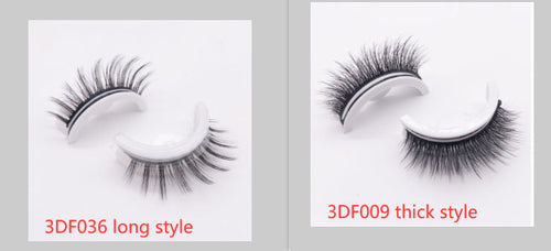 Reusable 3D Mink Lashes Natural False Eyelashes Self Adhesive Fake